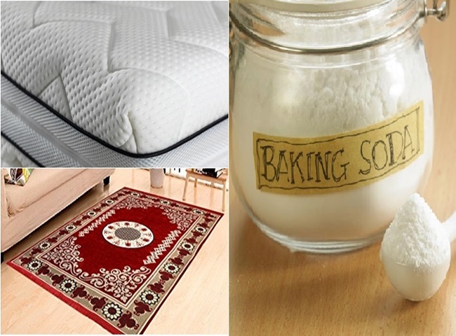 Baking soda tẩy rửa ph&ograve;ng kh&aacute;ch, ph&ograve;ng ngủ, h&agrave;nh lang