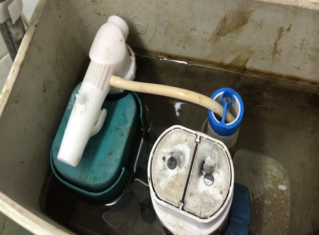 Bồn cầu bị cạn nước do kẹt hoặc hỏng kh&oacute;a nước