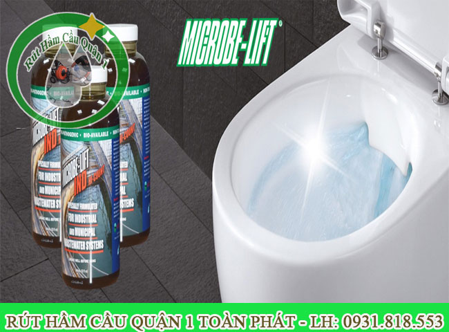 khử mùi bồn cầu bằng microbe lift