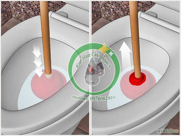 Bồn cầu bị tr&agrave;n nước l&ecirc;n.